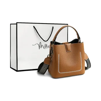 MILLIE'S Cow Leather Handbag, Underarm Shoulder Bag, Crossbody Bag Regular Women's Caramel