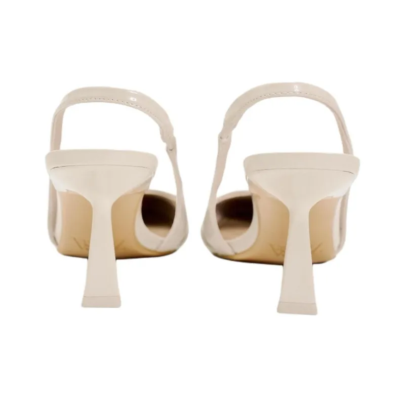 ZARA Slim Heel High Heels 7cm Women's Beige-5