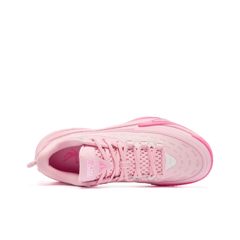 QIAODAN Poison Fang TEAM Cushioning Coverage, Rebound, Breathable, Slip Resistant Low Top Basketball Shoes Men's Pink-3