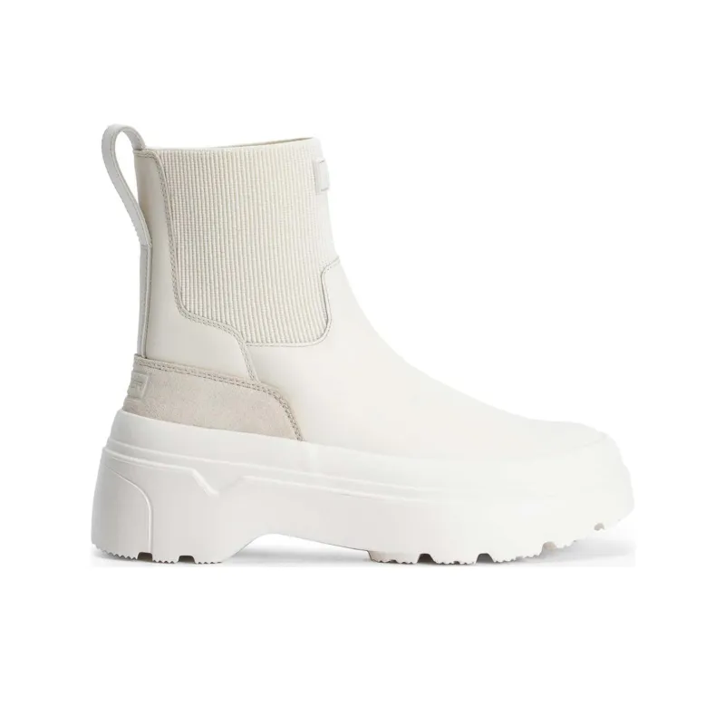 HUNTER Ankle Boots Women's White-1