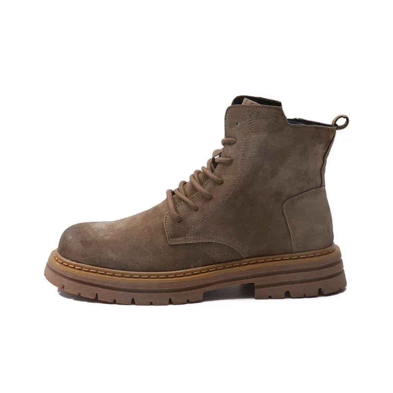 TOM TAILOR Warm Brown Comfortable Urban Techwear Work Boots Short Martin Boot Men's-5