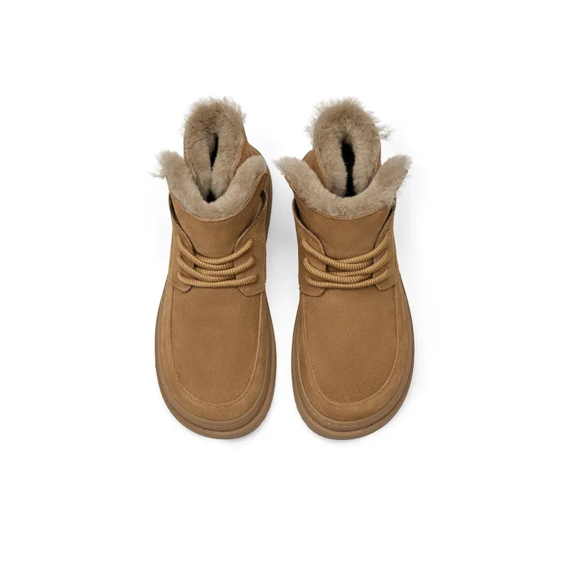 C°BANNER 9cm Snow Boots Men's Yellow Brown-4
