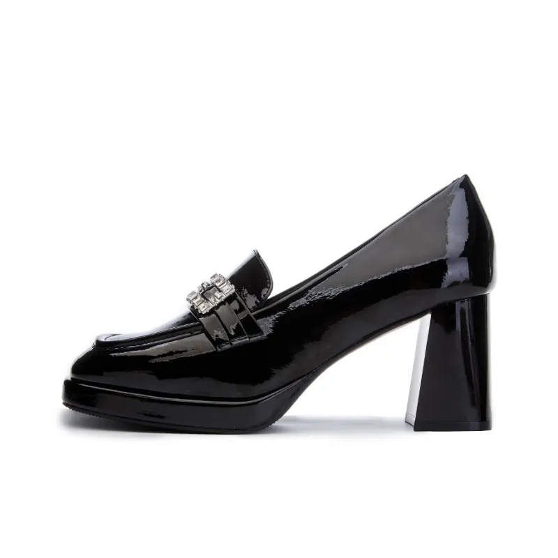 POOQ Chunky Heel High Heels 9CM Women's-0