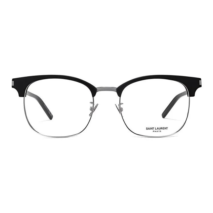 SAINT LAURENT Plate Frame Square Eyeglass Frames Unisex-1