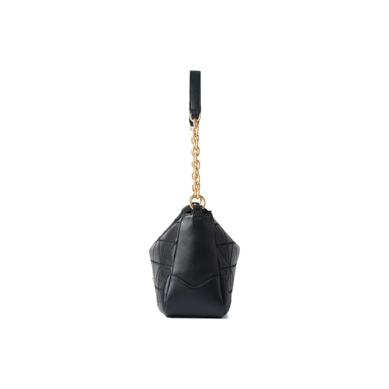 Montagut Sheepskin Shoulder Bag, Crossbody Bag, Shoulder Bag Regular Women's Stone Gray/Acorn/Coconut Milk White/Black-17