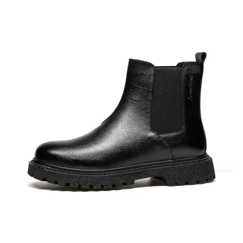 LEAVELAND Short Chelsea Boots Men's Black