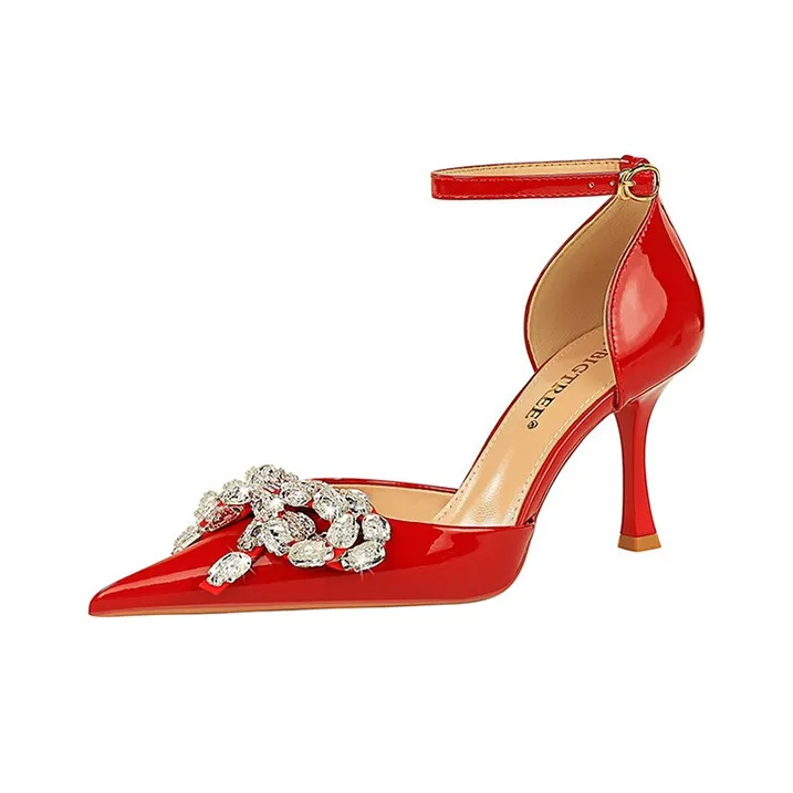 BIGTREE Slim Heel High Heels 8cm Women's-2