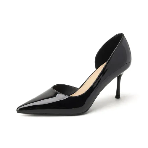 Zubumei Slim Heel High Heels 7.5CM Women's Black