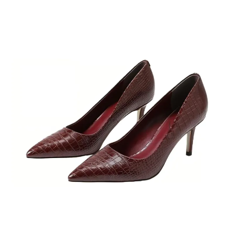 SAM EDELMAN Slim Heel High Heels 7cm Women's Deep Red-2