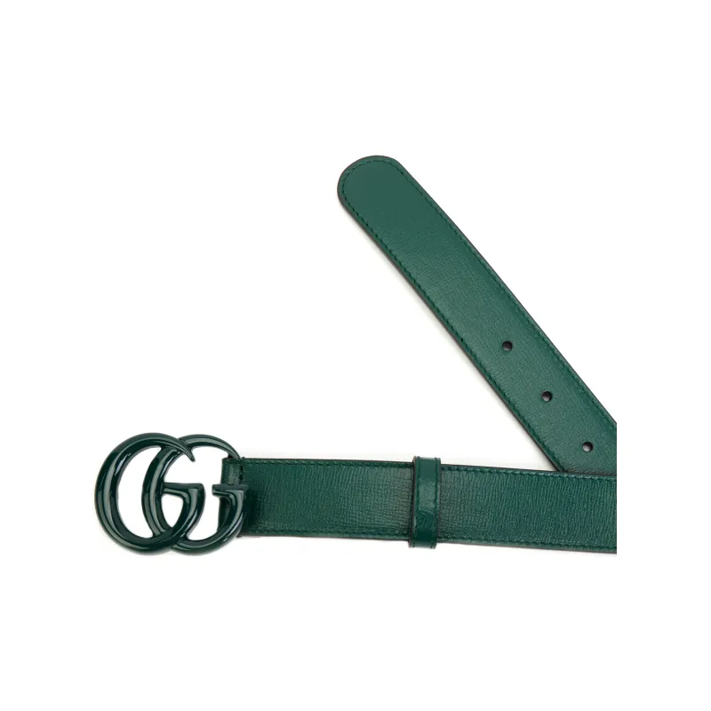 GUCCI Leather Belts Men's Green Width 3CM-3