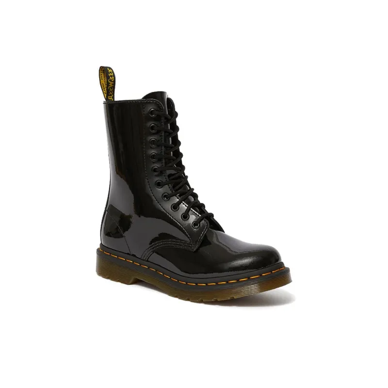 Dr.Martens 1490 Patent Lamper Boots Black Women's-2
