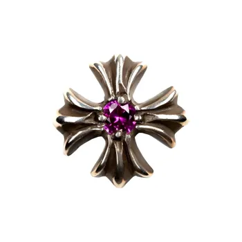 Chrome Hearts 925 Sterling Silver, Sapphire Stud Earrings Women's Silver