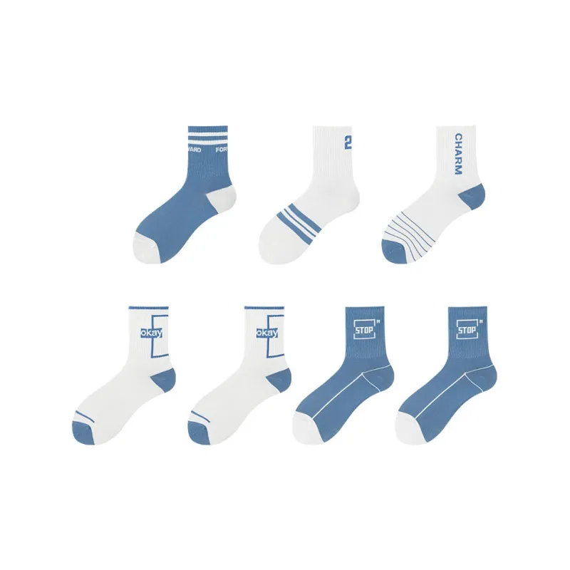 BONAS Mid-Calf Socks Men's Combo Set-17