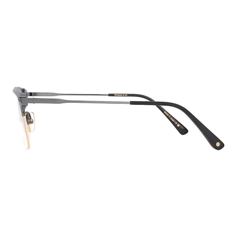 DITA Plate Frame Titanium Browline Eyeglass Frames Men's Black-2