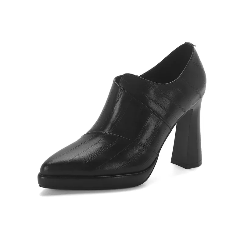 PIERCE GENTRY Chunky Heel High Heels 10cm Women's-1