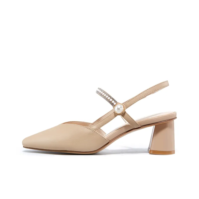 HARSON Block Heel High Heels 5.2cm Women's-4