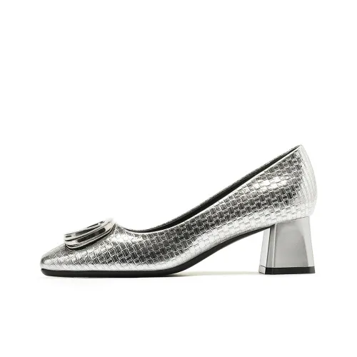 Zubumei Chunky Heel High Heels 5CM Women's