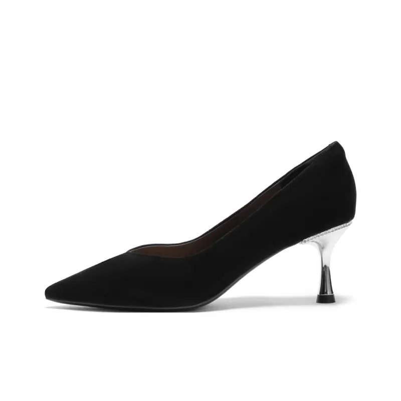 Hotwind Slim Heel High Heels 6cm Women's Black-0