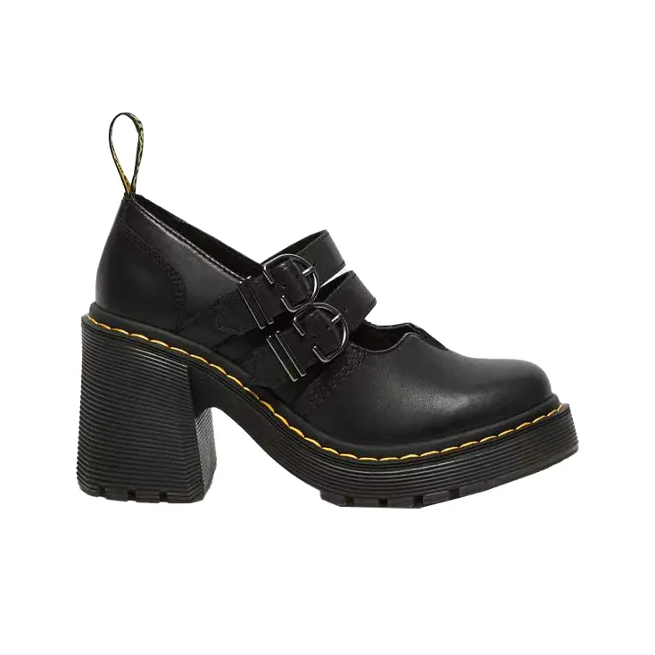 Dr.Martens Eviee Sendal Leather Heeled Shoes 'Black' Women's-1