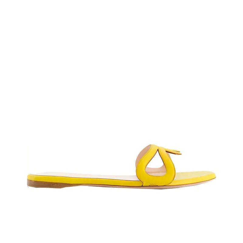 GIAMBATTISTA VALLI Slide Slippers Women's Yellow-1