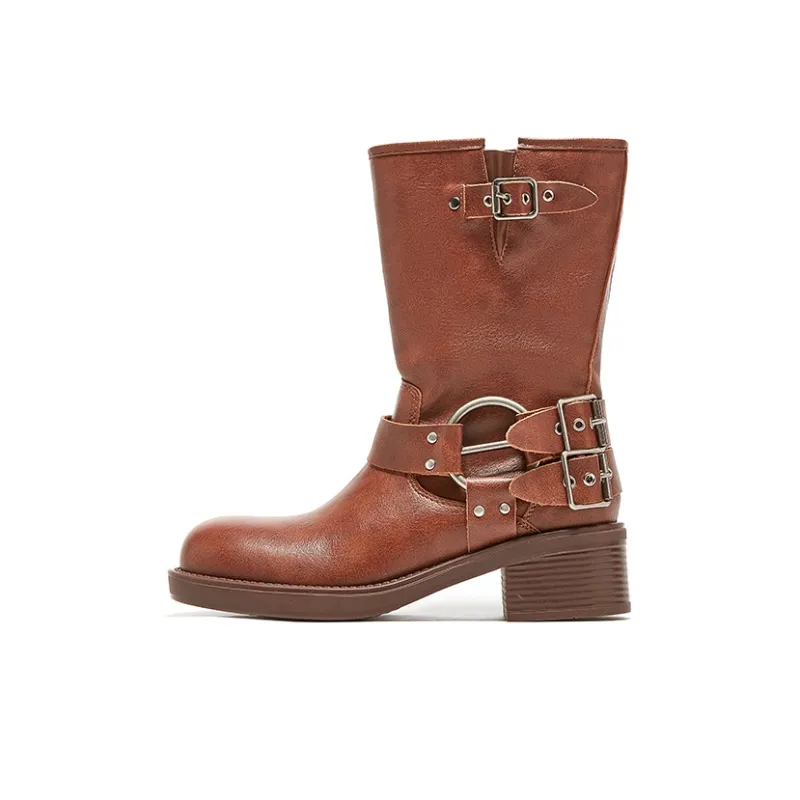 OSITA RED Ankle Boots 6cm Women's-8