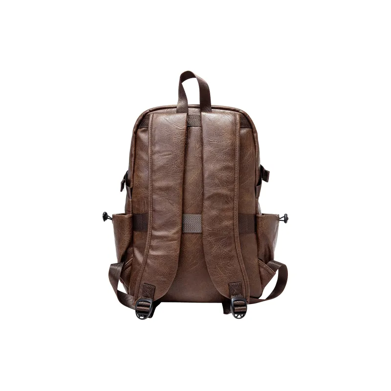 KONADCT Oxford/PU Backpack Large Size Unisex Black/Gray/White/Purple/Monogram/Coffee-37