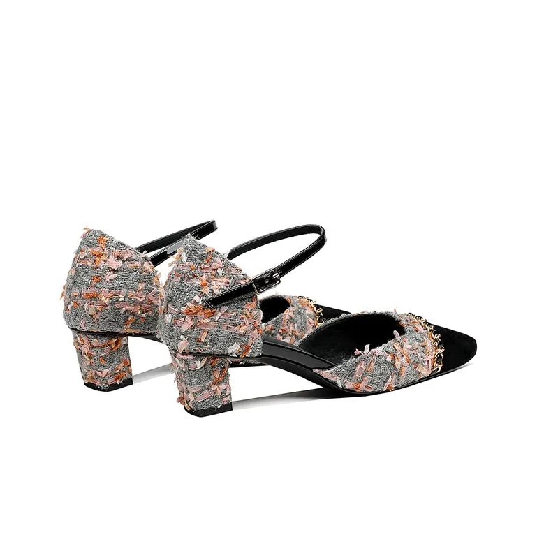 PRETY PEKI Block Heel High Heels 4.5cm Women's-8