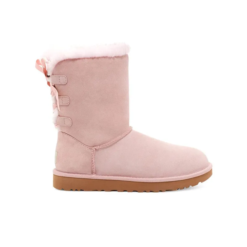 UGG Short Bow Stiefel Snow Boots Crystal Pink Women's-1