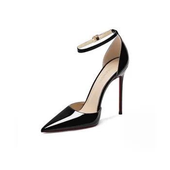LUNNIFEIYA Slim Heel High Heels Women's Black