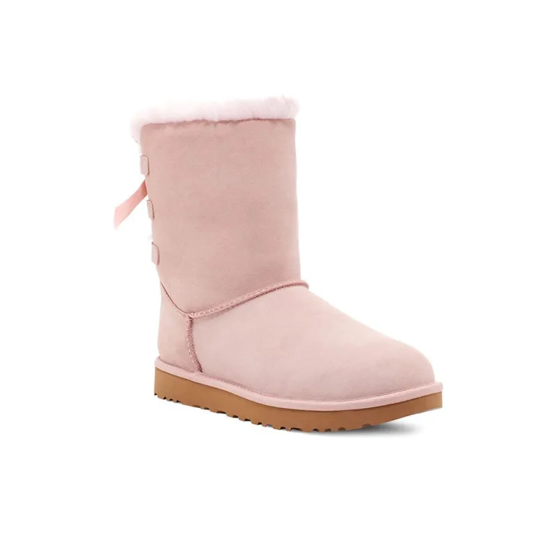 UGG Short Bow Stiefel Snow Boots Crystal Pink Women's-2
