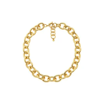 MICHAEL KORS Large Precious Metal Plated Brass Chain Link Necklace