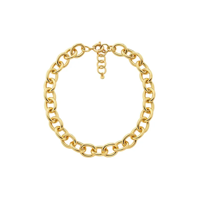 MICHAEL KORS Large Precious Metal Plated Brass Chain Link Necklace-0