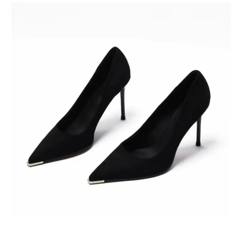 Xingdiman Slim Heel High Heels Women's Black Gift Box Set-1