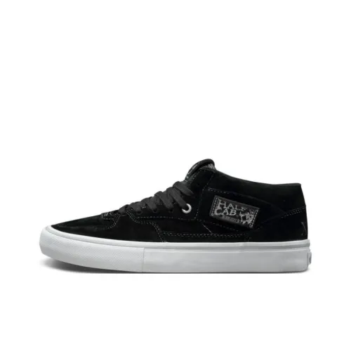 Vans Half Cab Cushioning Wear Resistant Low Top Skateboard Shoes Men's Black