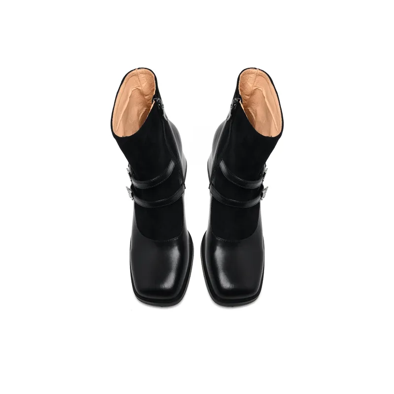 CAMEIDO Ankle Boots Women's Black-4
