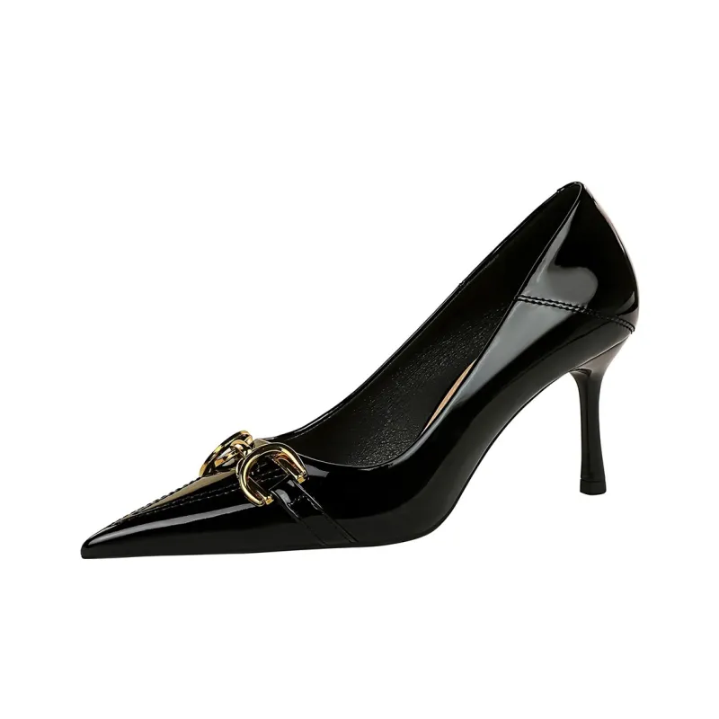 QITUMAUL Slim Heel High Heels Women's-1