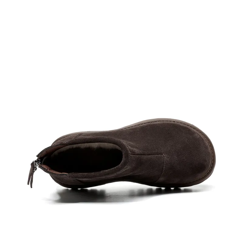 OULISASI Ankle Boots Women's Caramel/Coffee/Black-9
