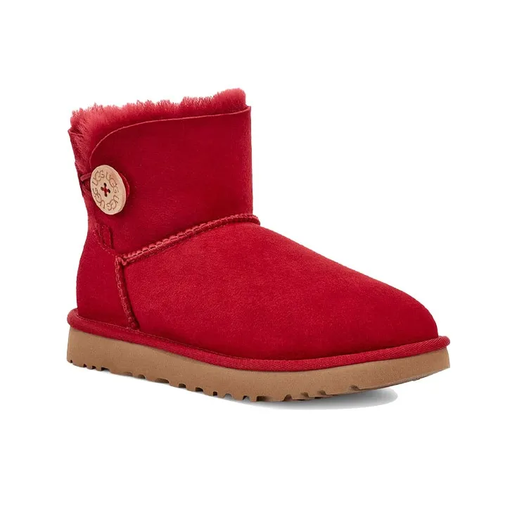 UGG Mini Bailey Button Ii Boot Red Women's-2