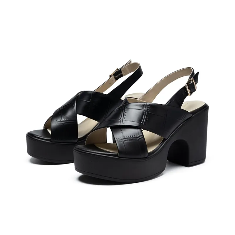 ZHR Chunky Heel High Heels 9cm Women's-10
