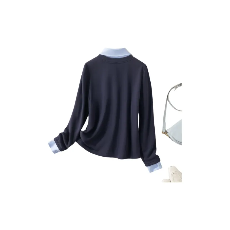 IHIMI Shirts Women's Navy Blue-2