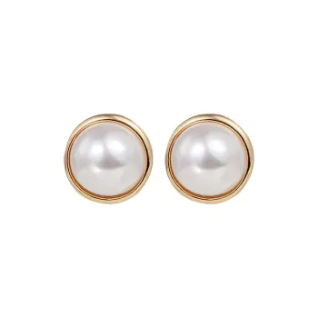 Yiru Round Bead Alloy Stud Earrings Women's