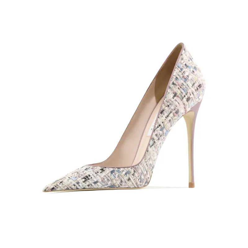 Ganxiaojie Slim Heel High Heels Women's Multicolor-1