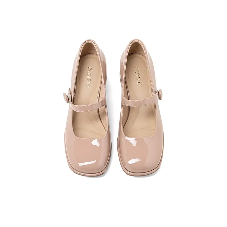 COMELY High Heels Women's Coffee/Pink/Ecru-2