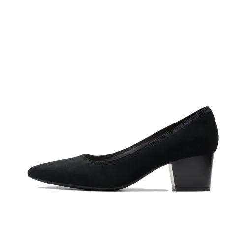 Clarks Chunky Heel High Heels 5cm Women's Black