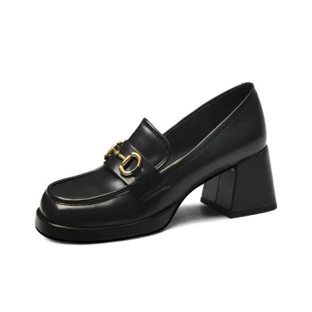 CAMEIDO Chunky Heel High Heels 6.5cm Women's Black