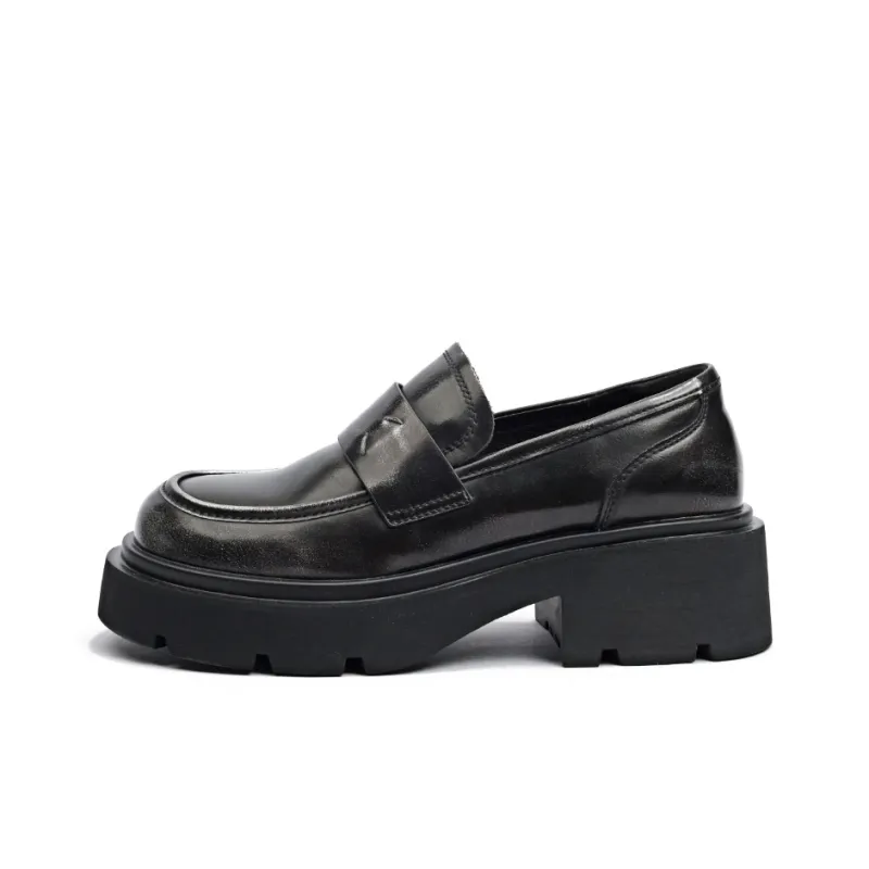 CENTRAL&KITTY Chunky Heel Platform Loafers 5.5cm Women's-5