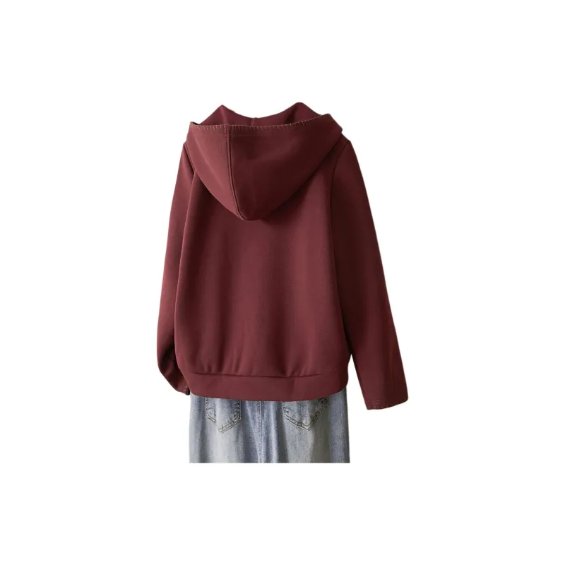 IHIMI Sweatshirt Women's Bordeaux Red-2