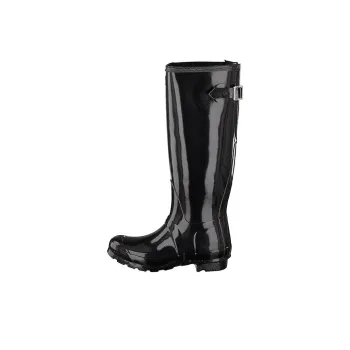 HUNTER Knee-high Boots Low Heel Women's Black