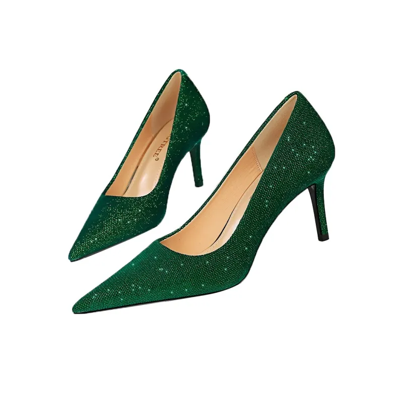 QITUMAUL Slim Heel High Heels Women's-14