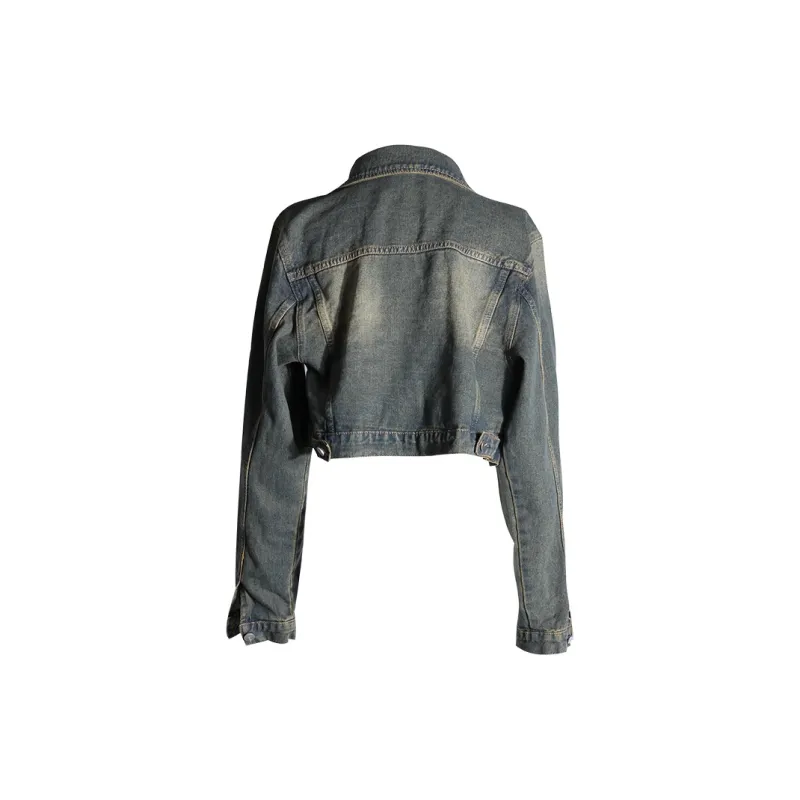Kazakhstan Denim Jacket Women's Vintage Blue-1